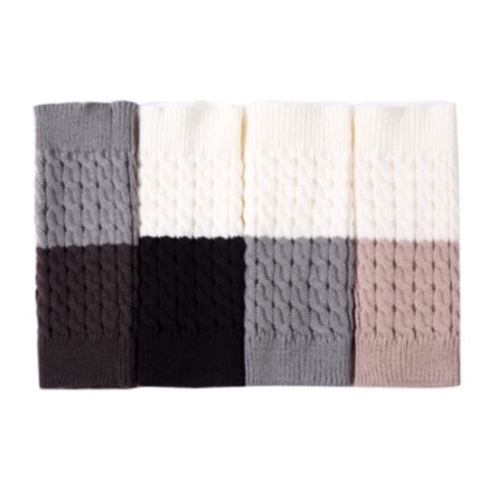 Cable Knit Reversible Leg Warmers Boot Cuffs - Picture 3 of 3